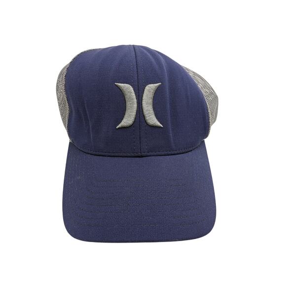 Hurley Trucker Hat Men's Adjustable Navy Gray Mesh Classic Logo - Picture 1 of 5
